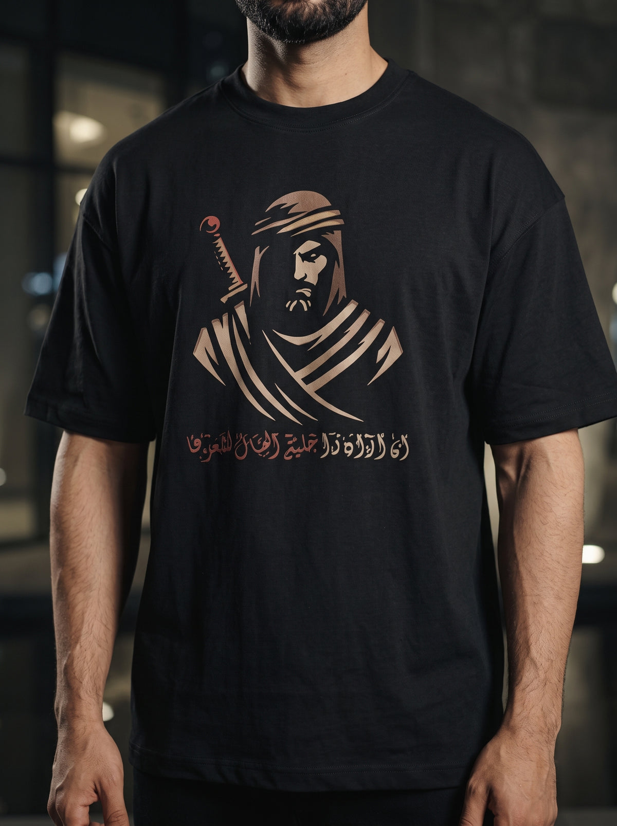 Desert Warrior Oversized T-Shirt — Black