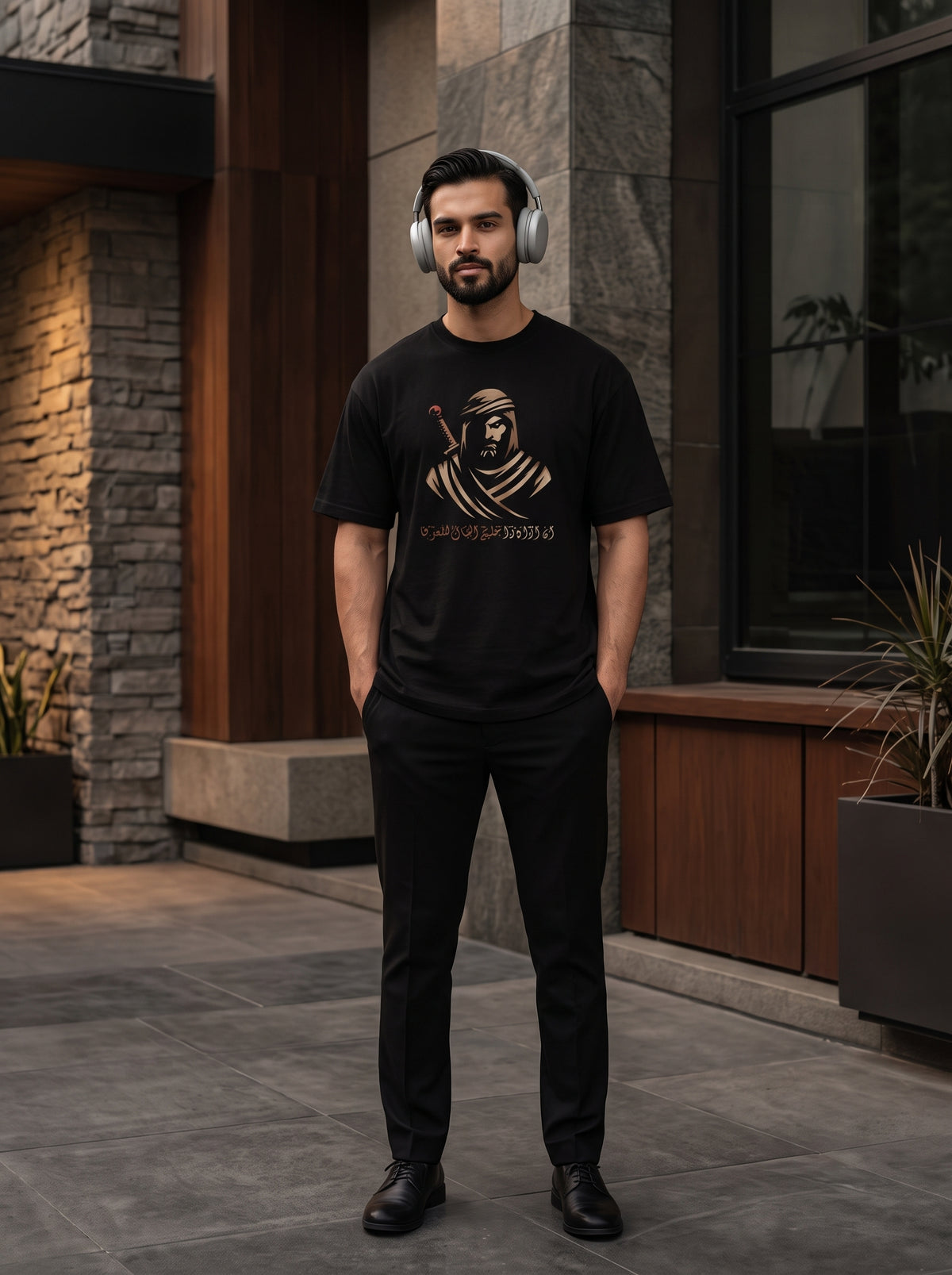 Desert Warrior Oversized T-Shirt — Black