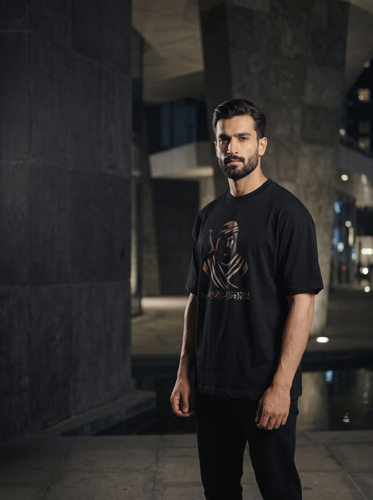 Desert Warrior Oversized T-Shirt — Black