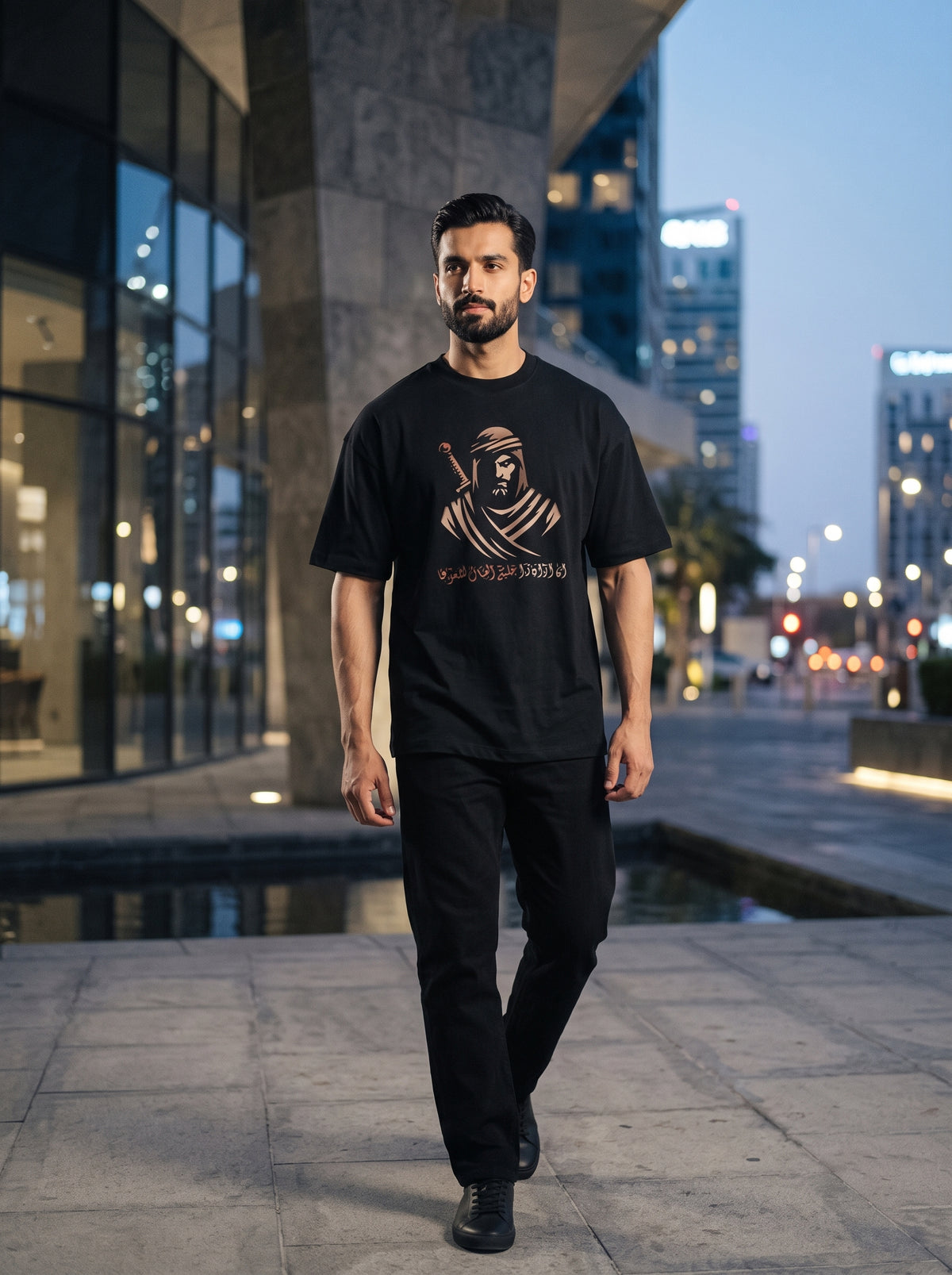 Desert Warrior Oversized T-Shirt — Black
